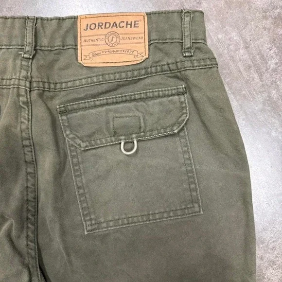 Jordache Green Military Inspired Y2K Flared Pants Size 11/12 - Picture 4 of 7